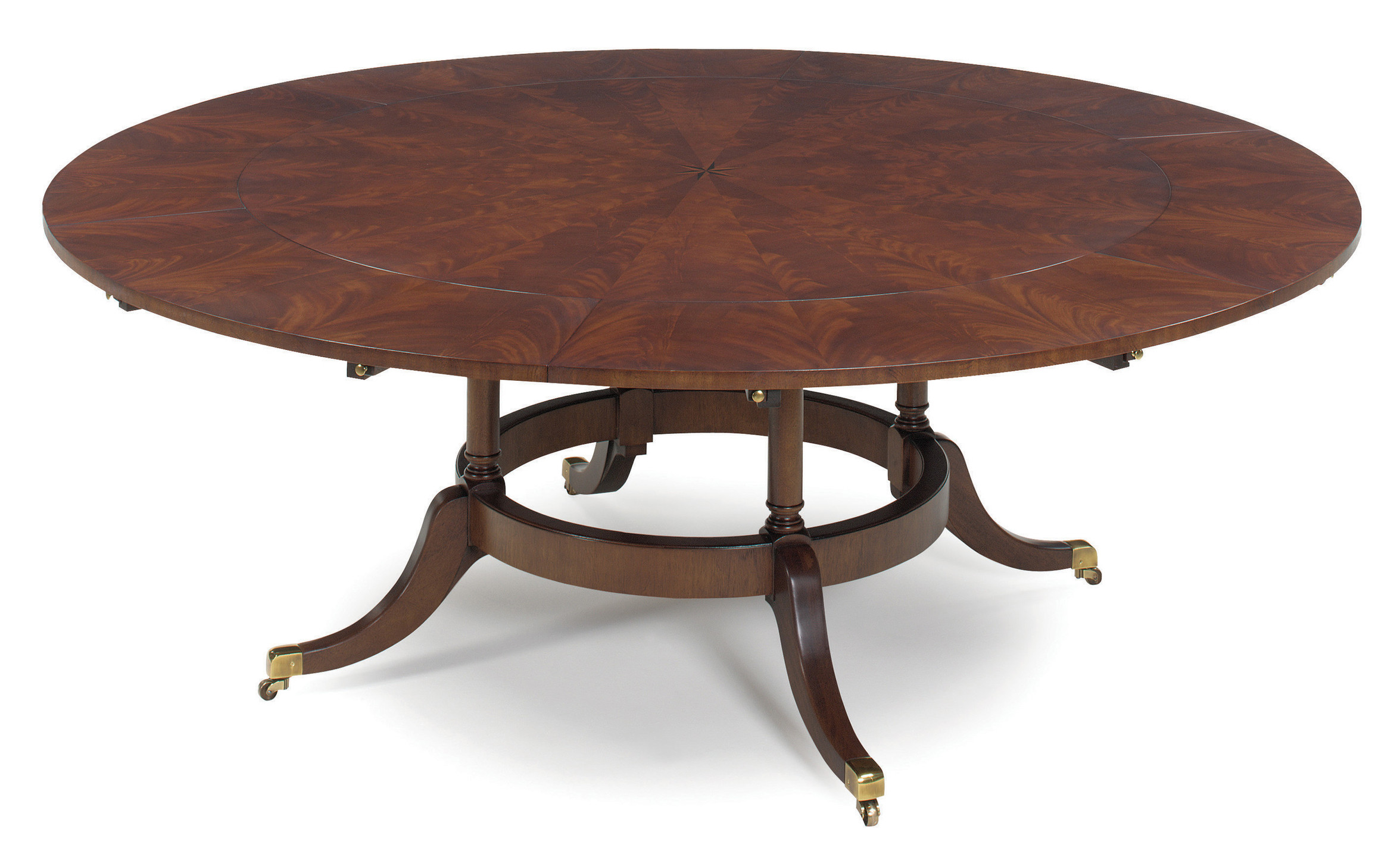 60 Round Dining Table With Six Perimeter Leaves Ej Victor
